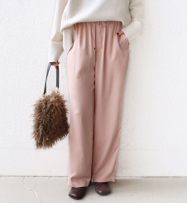 SHIPS for women「〈手洗い可能〉サテン ドロスト パンツ」|その他|