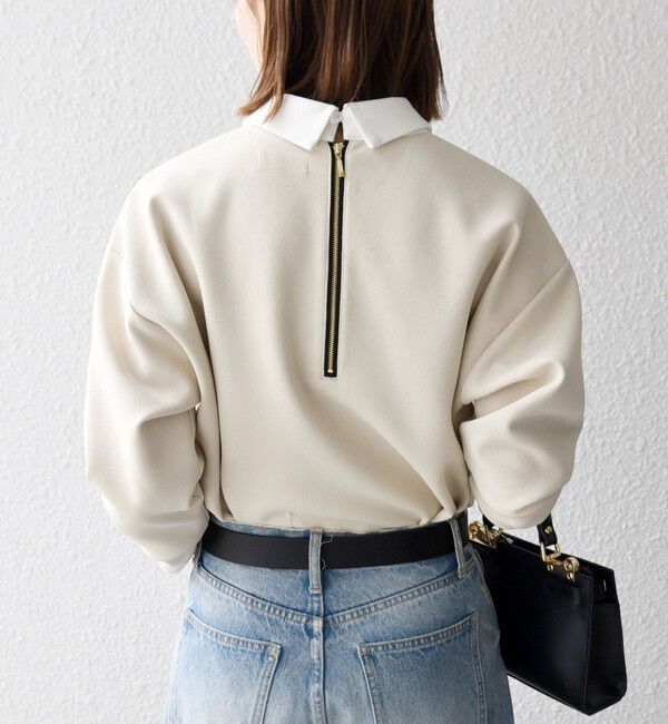 SHIPS any「《予約》SHIPS any:〈洗濯機可能〉ダンボール バイカラー プルオーバー」|Tシャツ・カットソー|