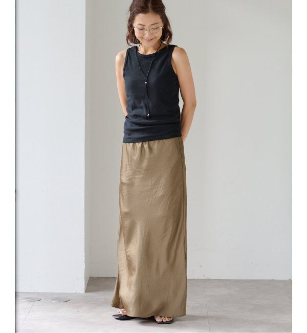 OUTDOOR PRODUCTS Usual Things「サテンゴムイージースカート」|スカート|