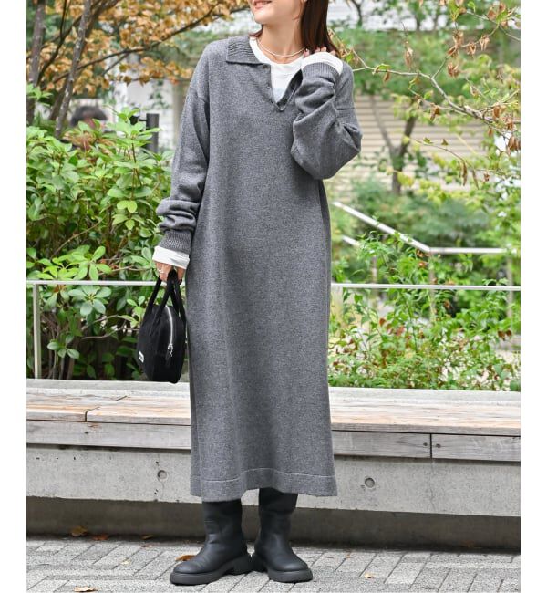 OUTDOOR PRODUCTS Usual Things「プレッピーポロニットワンピース」|ワンピース|