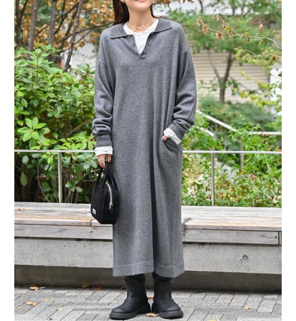 OUTDOOR PRODUCTS Usual Things「プレッピーポロニットワンピース」|ワンピース|