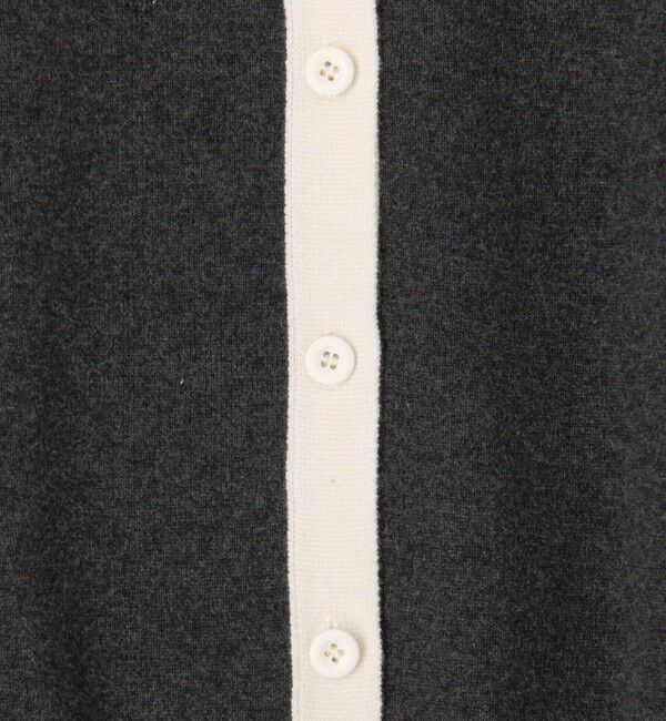 CABaN「コットンカシミヤ バイカラークルーネックカーディガン」|カーディガン|