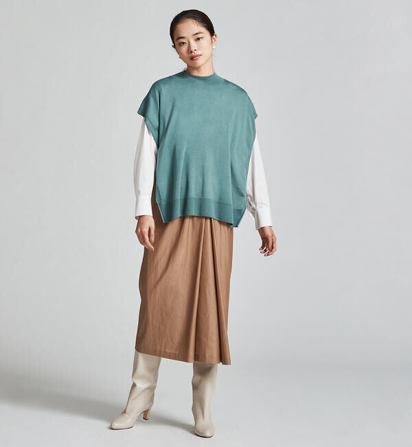 TOMORROWLAND collection「カシミヤシルク ビルドネックベスト」|ニット・セーター|