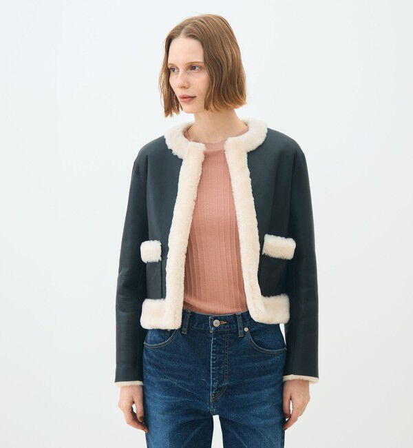 TOMORROWLAND collection「ナッパランムートン ノーカラージャケット」|その他|