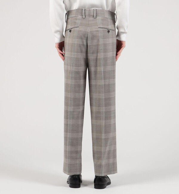 TOMORROWLAND MENS「ポリエステルウールツイル 2プリーツストレートパンツ」|スラックス|