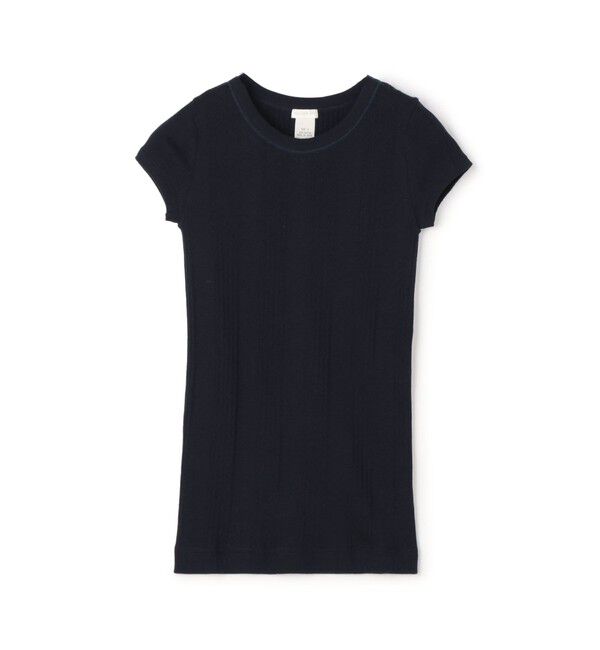 GALERIE VIE「ランダムテレコリブ フレンチスリーブプルオーバー」|Tシャツ・カットソー|69 ネイビー