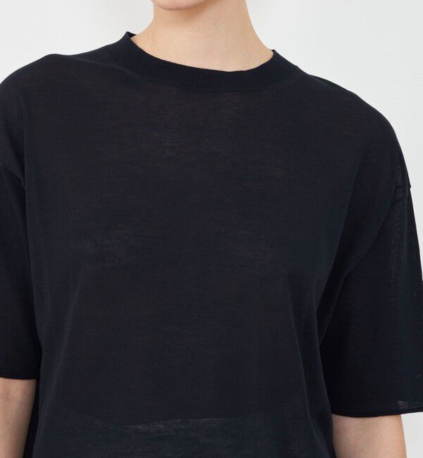 GALERIE VIE「クレープコットン ハーフスリーブプルオーバー」|ニット・セーター|