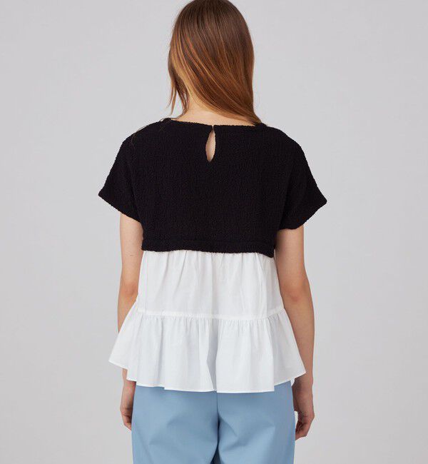 Ballsey「バルキーヤーンジャージーコンビ ティアードプルオーバー」|Tシャツ・カットソー|