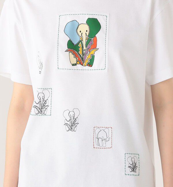 CABaN「ドライスビンコットン ELEPHANTマーチエンブロイダリーTシャツ」|Tシャツ・カットソー|