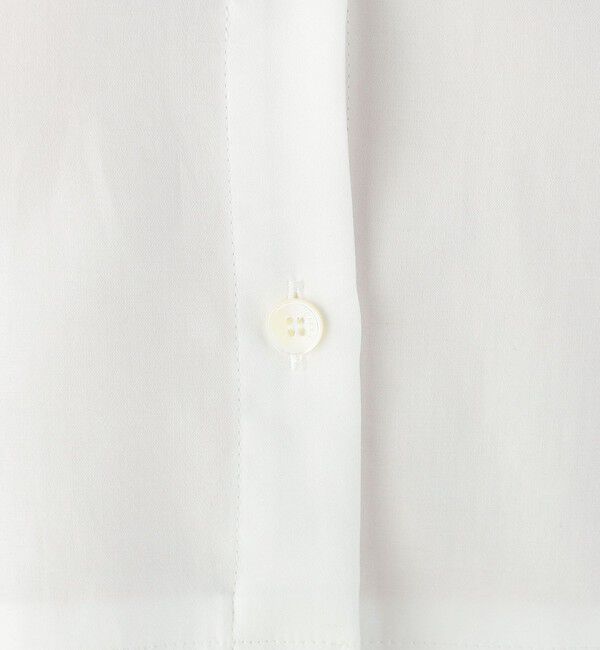 CABaN「タイプライターダブルクロス アシンメトリックフリルロングスリーブシャツ」|シャツ・ブラウス|