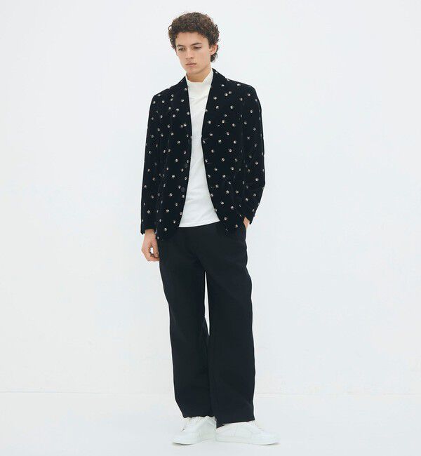 CABaN「CABaN ベロアローズプリント テーラードジャケット」|テーラードジャケット|