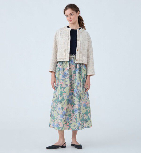 Ballsey「カラースパングルツイード ノーカラージャケット」|ノーカラージャケット|