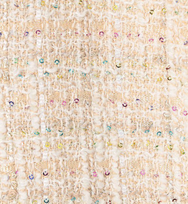 Ballsey「カラースパングルツイード ノーカラージャケット」|ノーカラージャケット|