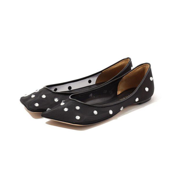 TOMORROWLAND GOODS「PIPPICHIC LINDA DIAMOND フラットシューズ」|バレエシューズ|18 ブラック系