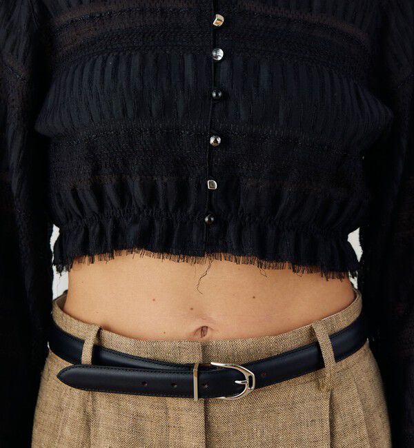 DES PRES「ブリックジャカード クロップドブラウス」|シャツ・ブラウス|