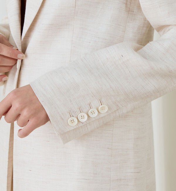 DES PRES「リネンツイル ピークドラペルジャケット」|テーラードジャケット|