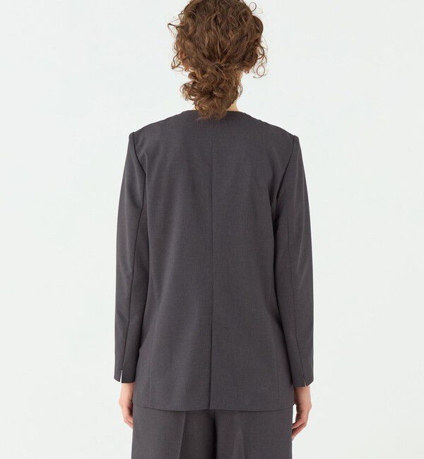 TOMORROWLAND collection「エクストラファインポリエステルトロピカル Vカラージャケット」|ノーカラージャケット|