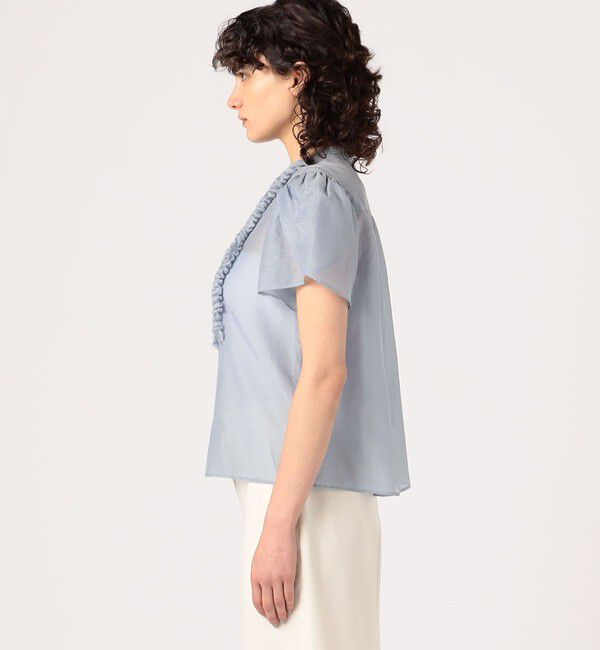 TOMORROWLAND collection「コットンシルクシャンブレー ペタルスリーブブラウス」|シャツ・ブラウス|
