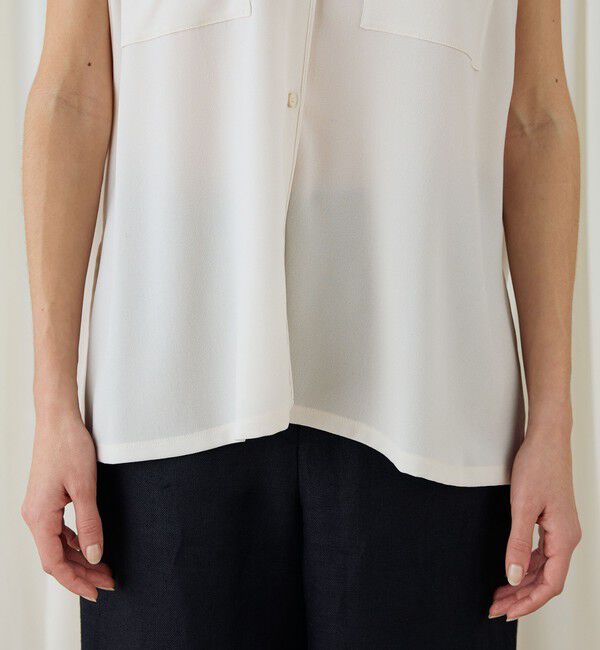 DES PRES「ジャージーライクジョーゼット パイピングブラウス」|シャツ・ブラウス|