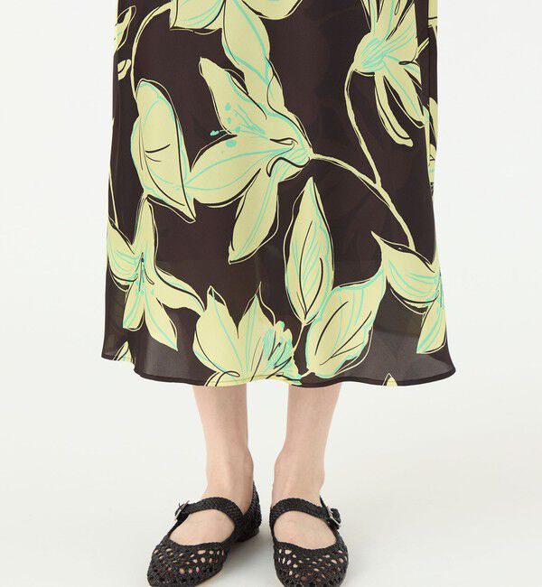 Ballsey「ビビフラワープリント マーメイドスカート」|フレア|