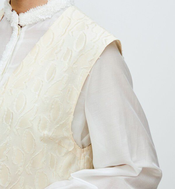 TOMORROWLAND collection「シャイニーカットジャカード Vカラージレ」|ベスト・ジレ|