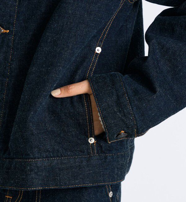 Edition「ワンウオッシュ エッセンシャルデニム フーデットブルゾン」|ブルゾン・スタジャン|