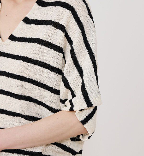 GALERIE VIE「ペーパーウール ポロカラープルオーバー」|ニット・セーター|