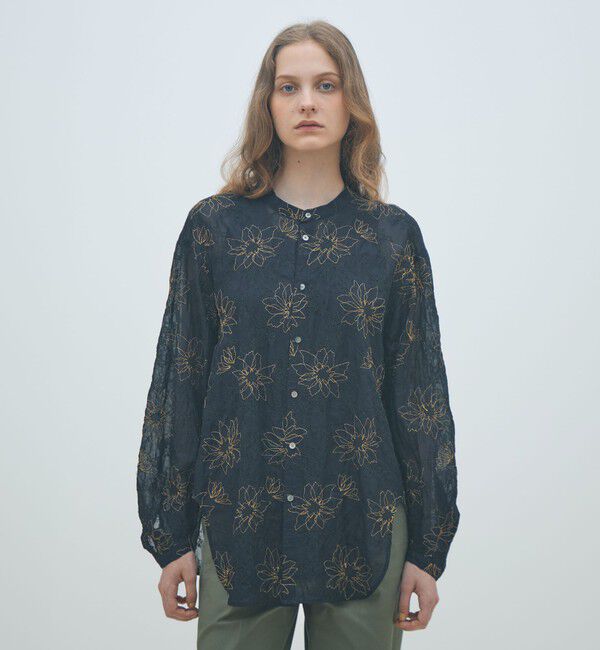 MACPHEE「フラワーエンブロイダリー チュニックブラウス」|シャツ・ブラウス|