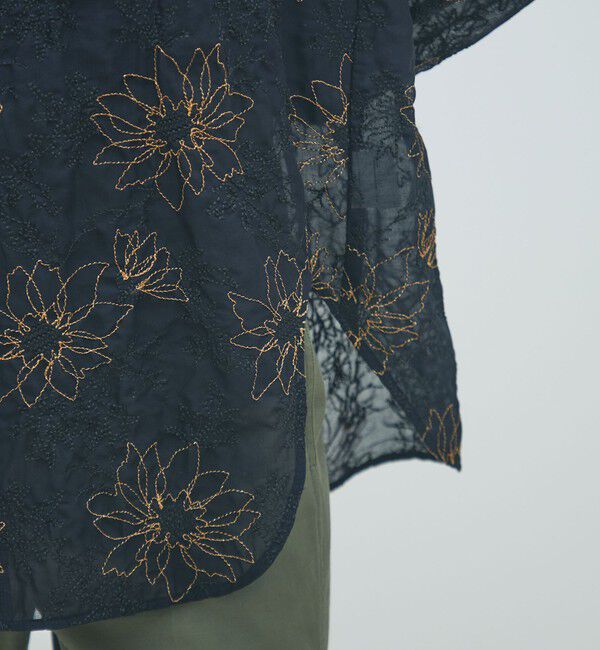 MACPHEE「フラワーエンブロイダリー チュニックブラウス」|シャツ・ブラウス|