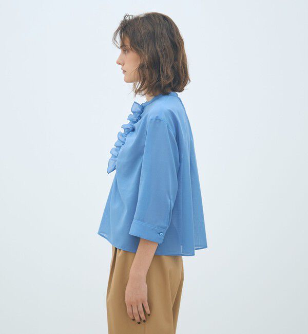 MACPHEE「ポリエステルウールボイル フリルブラウス」|シャツ・ブラウス|