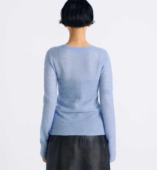 Edition「モヘアシアー クルーネックカーディガン」|カーディガン|