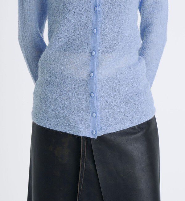 Edition「モヘアシアー クルーネックカーディガン」|カーディガン|