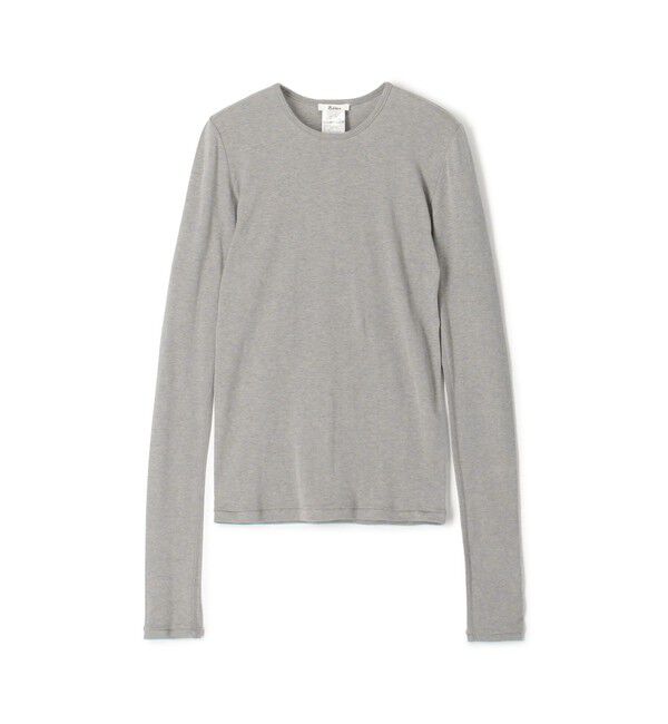 Edition「コットンシルクフライス クルーネックトップ」|Tシャツ・カットソー|13 ライトグレー