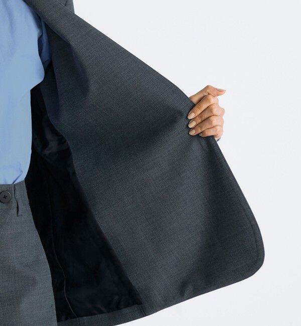 Edition「Super140's トロピカルウール ノーカラージャケット」|ノーカラージャケット|