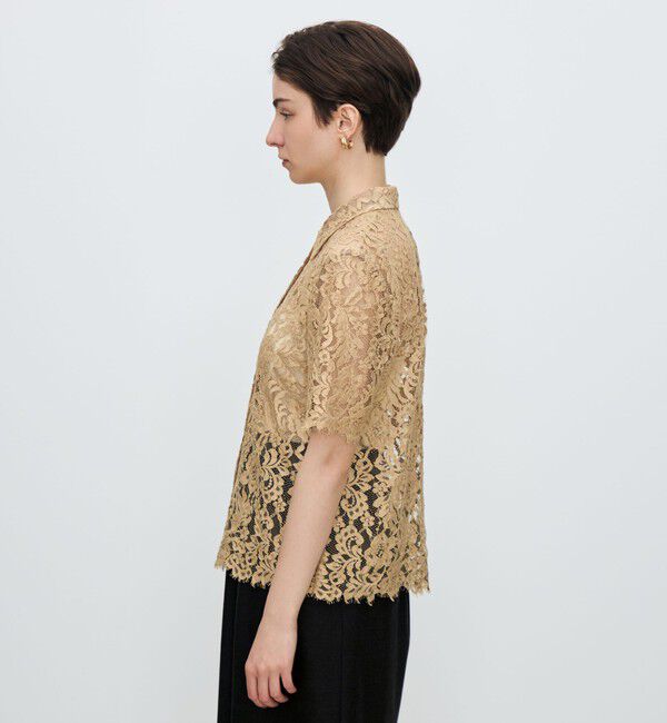 TOMORROWLAND collection「コードレース ハーフスリーブブラウス」|シャツ・ブラウス|