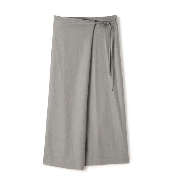 Edition「ストレッチフラノ ラップスカート」|スカート|13 ライトグレー