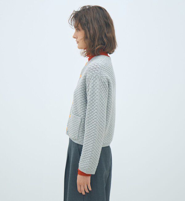 MACPHEE「ハイブリットケーブル クルーネックカーディガン」|カーディガン|