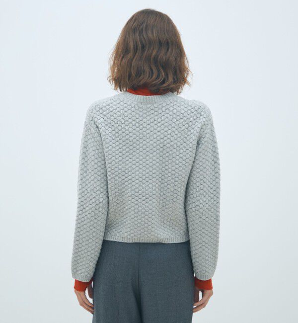 MACPHEE「ハイブリットケーブル クルーネックカーディガン」|カーディガン|