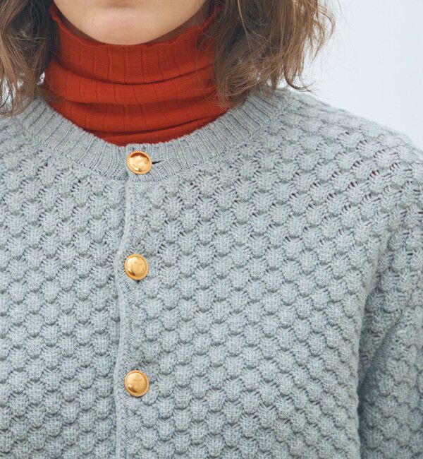 MACPHEE「ハイブリットケーブル クルーネックカーディガン」|カーディガン|