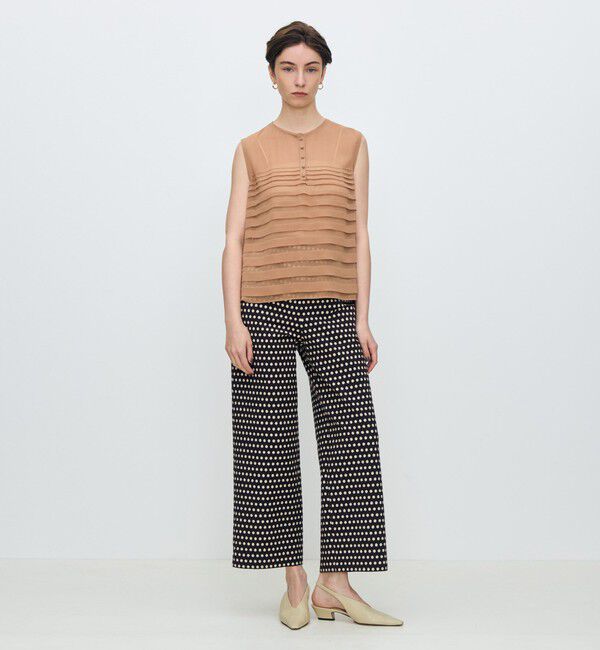 TOMORROWLAND collection「シルクシフォン ノースリーブブラウス」|シャツ・ブラウス|