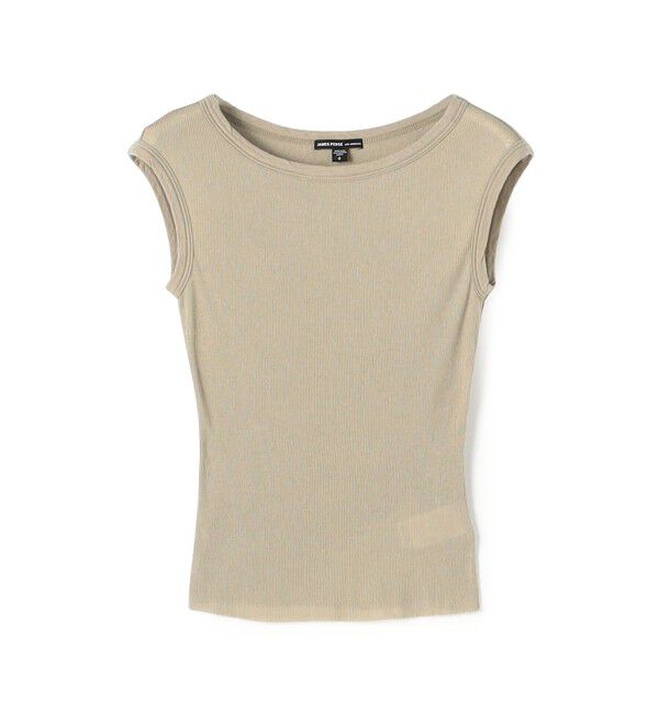 JAMES PERSE「コットンカシミヤブレンド ボートネックトップス WVA3206」|Tシャツ・カットソー|43 ベージュ
