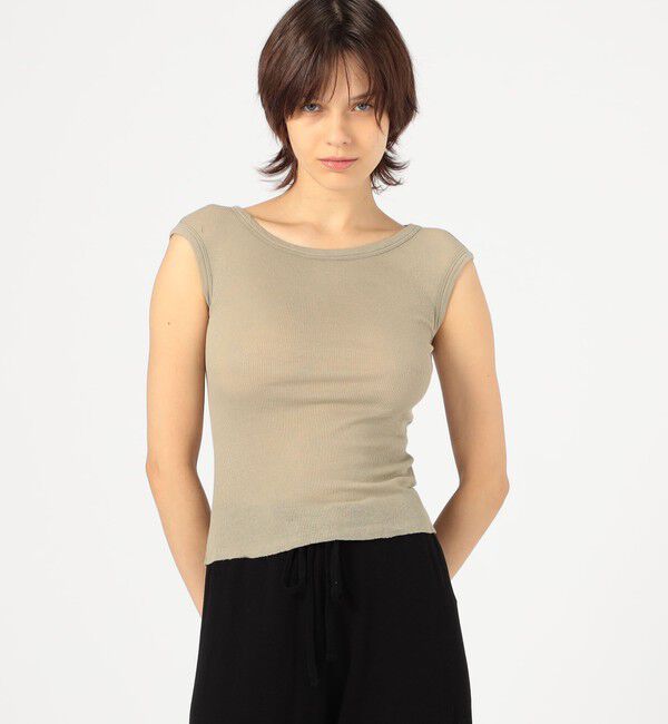 JAMES PERSE「コットンカシミヤブレンド ボートネックトップス WVA3206」|Tシャツ・カットソー|