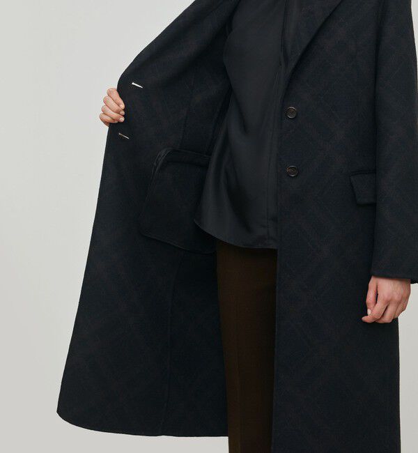 DES PRES「ダブルフェイスチェックジャガード チェスターコート」|チェスターコート|