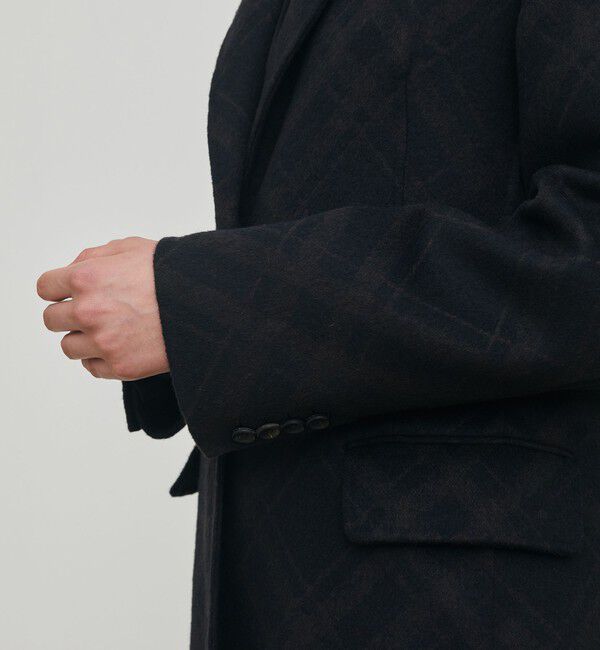 DES PRES「ダブルフェイスチェックジャガード チェスターコート」|チェスターコート|