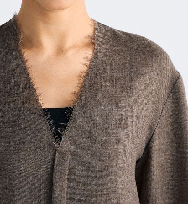 Edition「ウールビエラ Vネックシャツ」|シャツ・ブラウス|