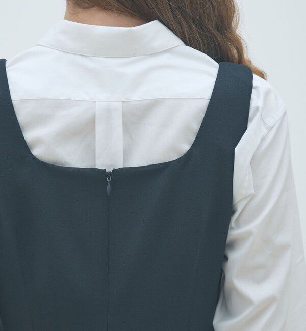 MACPHEE「ウールブレンドジョーゼット Iラインワンピース」|ワンピース|