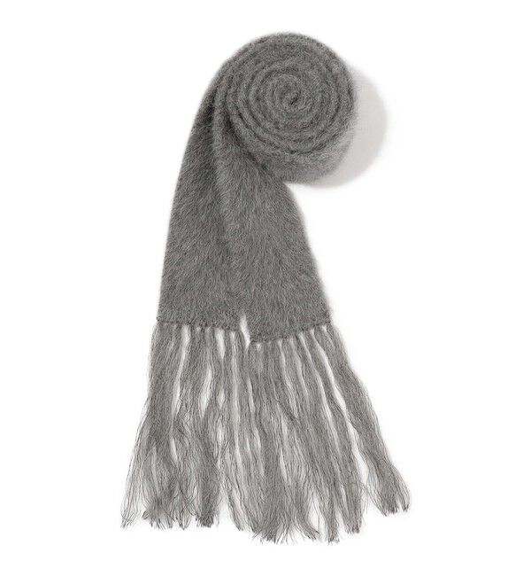 DES PRES「フォックスカシミヤ フリンジストール」|ストール|15 グレー