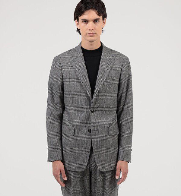 TOMORROWLAND MENS「カレッジフランネルウール シングルブレステッド3Bジャケット」|テーラードジャケット|