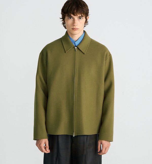 Edition「ウールカシミヤダブルフェイス ジップブルゾン」|ブルゾン・スタジャン|