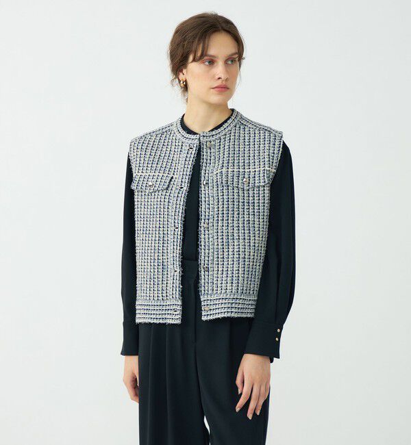 Ballsey「ミックスツイード ショートベスト」|ベスト・ジレ|